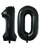Party Anthem Number 10 Foil Balloon Pack Of 2 Black - Height 40.6 cm