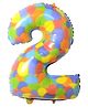 Party Anthem Number 2 Foil Balloon Multicolor - Height 81 cm