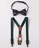 Babyhug Bow and Suspender Set Polka Dots Printed - Green