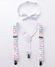Babyhug Bow And Suspender Set - White