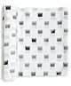 TinyLane 100% Organic Bamboo:Cotton Muslin Baby Swaddle Wrapper Crown Print - White Grey
