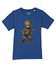 Marvel By Wear Your Mind Half Sleeves Guardians Of The Galaxy Featured Groot Printed Tee - Royal Blue