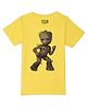 Marvel By Wear Your Mind Half Sleeves Guardians Of The Galaxy Featured Groot Printed Tee - Yellow