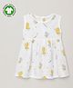 The Boo Boo Club 100% Organic Cotton Muslin Sleeveless Butterfly Print Dress - White