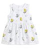 The Boo Boo Club 100% Organic Cotton Muslin Sleeveless Butterfly Print Dress - White