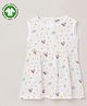 The Boo Boo Club 100% Organic Cotton Muslin Sleeveless All Over Clouds & Stars Print Dress - White