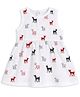 The Boo Boo Club 100% Organic Cotton Muslin Sleeveless Deer Print Dress - White