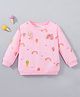 Kookie Kids Cotton Full Sleeves Ice Cream Printed Sweatshirt - Pink