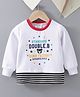 Kookie Kids Full Sleeves Text Printed Sweatshirt - White