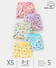 Babyhug Muslin Cotton Dyed Printed Cloth Nappies Extra Small Set of 5 - Multicolour Babyhug Muslin Cotton Dyed Printed Cloth Nappies Extra Small Set of 5 - Multicolour