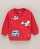 Child World Full Sleeves T-Shirt Vehicle Print - Red