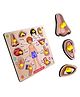 VWorld 3D Human Body Parts Wooden Shapes Knob Puzzle Small Size Multicolour - 10 Pieces