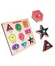 VWorld 3D Shapes And Color Wooden Shapes Puzzle Multicolour - 9 Pieces
