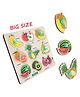 Vworld 3D Large Fruits Wooden Shapes Puzzle Multicolour - 9 Pieces