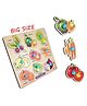 Vworld 3D Large Vegetable Wooden Shapes Puzzle Multicolour - 9 Pieces