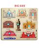 Vworld 3D Large Monument Of India Wooden Shapes Puzzle Multicolour - 8 Pieces