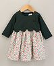 Orrigany Full Sleeves Frock Floral Print - Olive