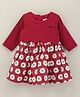 ORRIGANY Full Sleeves Frock Fruit Print - Maroon