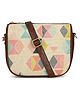 The Clownfish Garnet Series Printed Handicraft Fabric & Tapestry Crossbody Sling Bag for Women - Multicolour