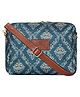 The Clownfish Isla Printed Handicraft Fabric Crossbody Sling bag for Women - Blue