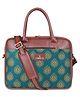 The Clownfish Deborah Laptop Bag Peacock Blue - Height 15.6 inch 