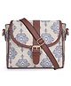 The Clownfish Percy Printed Handicraft Fabric Handbag - Off White
