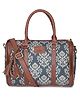 The Clownfish Lorna Printed Handicraft Fabric Handbag - Bottle Green