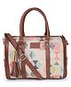 The Clownfish Lorna Printed Handicraft Fabric Handbag for Women Office Bag Ladies Shoulder Bag Tote - Multicolour
