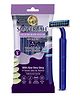 Mom & World ShaveRush Mellow Body Razor with Aloe Vera Strip for Smooth Hair Removal Pack of 5 - Purple
