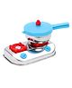 FunBlast Gas and Pressure Cooker Set of 2 Pieces - Silver Blue