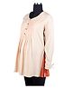 Kriti Full Sleeves Nursing Top - Peach
