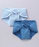 Earthy Touch Classic Cloth Nappies Large Floral Print Pack of 2 - Blue
