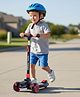 R for Rabbit Road Runner Racer Scooter for 3+ Years Kids, 4 Level Height Adjustment, PU LED Wheels & Weight Capacity Upto 75 kgs Kick Scooter (Pure Black)