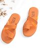 Hola Bonita Slip on Solid Colour Sandals - Orange