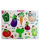 WISSEN Vegetable Cartoon Design Puzzle Board Game - 8 Pieces (Color May Vary)