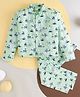 babywish Kids Sleepsuit for Baby Boy's and Girl's 100 % Cotton Pajamas Set Full Sleeve Sleep Shirt and Pants Sleepwear with Pocket Baby Clothing Sets Pjs (GREEN VEHICLES Print ,0-10 Years) -Green