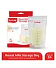 Luv Lap Baby Breast Milk Storage Bags (Pack of 50), BPA Free Disposable Milk Freezer Bags for Breast Feeding, Transparent