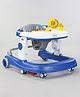 Babyhug Zest Musical Baby Walker With Adjustable Height  Toy Bar & Anti Fall Protection- Blue & White