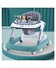 Babyhug Laugh & Learn Multifunctional 2 in 1 Baby Walker With anti Fall Protection & Adjustable Height Without Foot Mat- Light Green & White