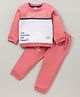 ToffyHouse Full Sleeves Sports Winter Wear Suits Text Print - Peach