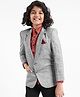 Pine Kids Full Sleeves Textured Blazer - Grey