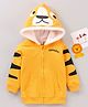 Babyhug Cotton Full Sleeves Hooded Sweatshirt Multiprint - Yellow