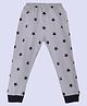 Hrit 100% Cotton All Over Printed Star Printed Unisex Lounge Pantss - Grey
