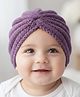 Syga Winter Woollen Hat Bowknot Turban Taro Purple - Diameter 34 cm