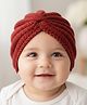 Syga Winter Woollen Hat Bowknot Turban Red - Diameter 34 cm