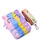SYGA Children Pop It Cat Design Silicone Bag Kids Push Popper Educational Decompression Bubble Shoulder Bag - Multi Color