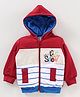 Cucumber Full Sleeves Hooded Sweatshirt Multiprint - Red