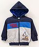 Cucumber Full Sleeves Hooded Sweatshirt Multiprint - Navy Blue