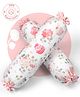 Bonfino Premium Organic Cotton Bolsters Set of 2 Cupcake Print - Pink