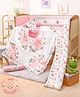 Bonfino Premium 100% Organic Cotton Crib Bedding Set Cupcake Print - Pink & White